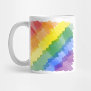 Messy Rainbow Stripes Mug